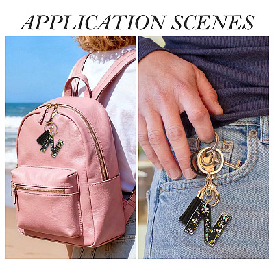 1Pc Resin Letter Keychains KEYC-TADJ0001-09N-1