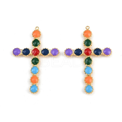 304 Stainless Steel Colorful Enamel Pendants STAS-P410-03G-1