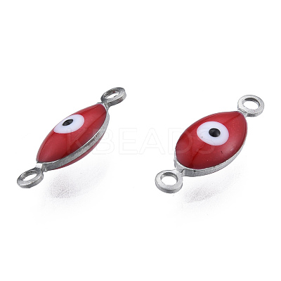 304 Stainless Steel Enamel Connector Charms STAS-N092-179B-1