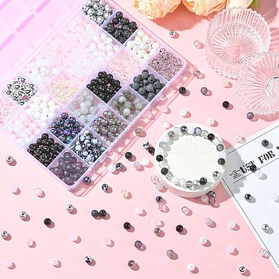 DIY Black and White Series Necklace & Bracelet Making Kits DIY-CJ0001-75-1
