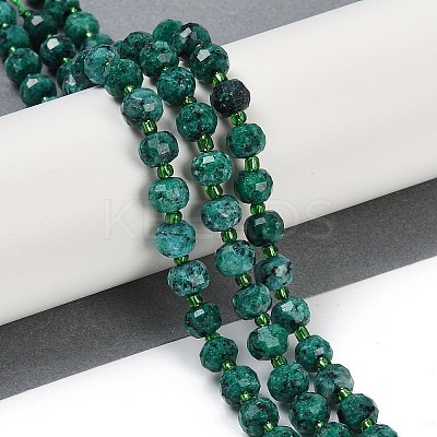 Natural Sesame Jasper Dyed Beads Strands G-H057-A21-05-1