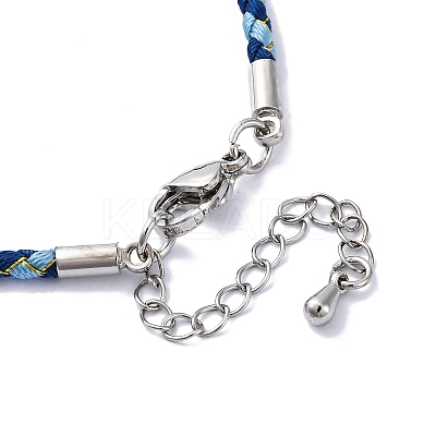 Polyester Cord Braided Bracelet Makings MAK-Z003-01P-19-1