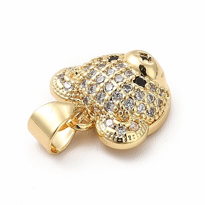 Rack Plating Brass Micro Pave Cubic Zirconia Charms KK-G456-23G-02-1