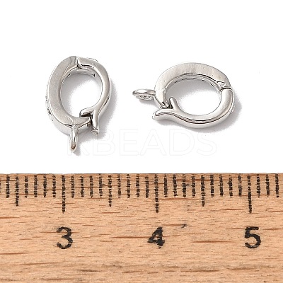 Brass Micro Pave Clear Cubic Zirconia Enhancer Shortener Pendant Bails KK-H483-07P-1
