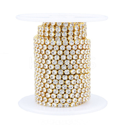 Flat Round Cubic Zirconia Strass Chains CHC-N020-09-1