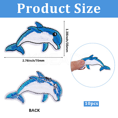 10Pcs Computerized Embroidery Cloth Iron on/Sew on Patches PATC-CY0001-43-1