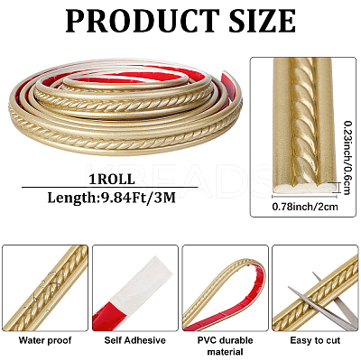 PVC Self-Adhesive Flexible Molding Trim DIY-WH20007-57A-1