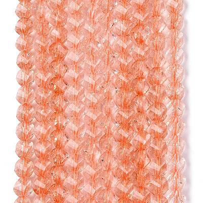 Crackle Transparent Glass Beads Strands GLAA-N068-02A-09-1