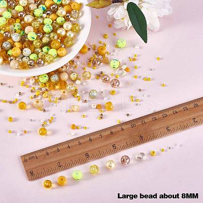 2 Bag Glass Round Beads Set JX547F-1