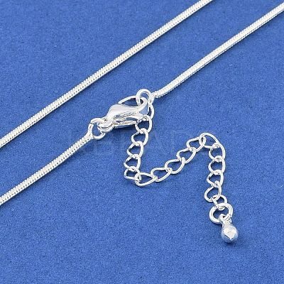 Brass Round Snake Chain Necklaces NJEW-U008-02S-1