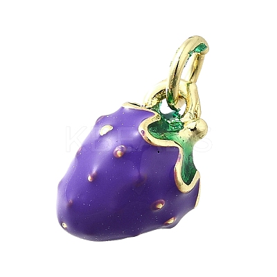Brass with Enamel Charms KK-Q066-01L-G-1