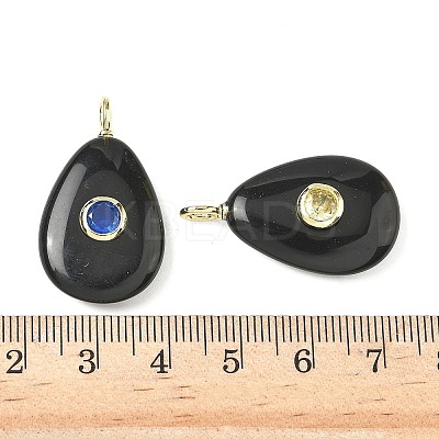 Natural Obsidian Pendants G-H318-04G-01-1