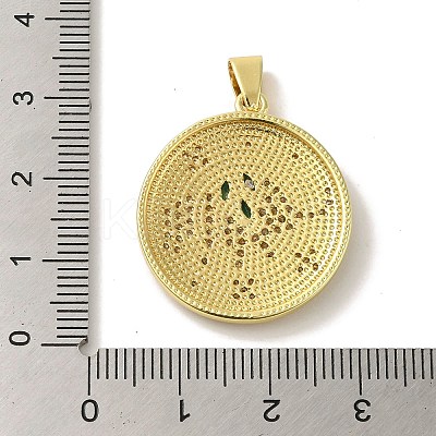 Brass Micro Pave Cubic Zirconia Pendants KK-Z042-26G-02-1