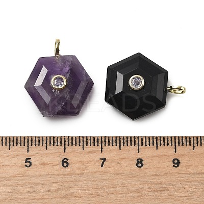 Natural Mixed Stone Pendants G-P588-02G-A-1