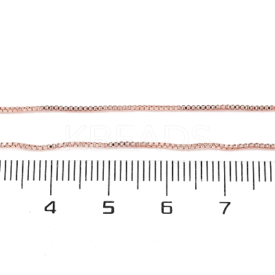 Brass Box Chain Necklaces for Women NJEW-D302-41RG-1