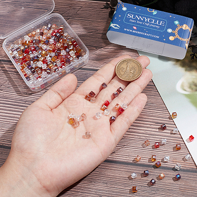 300Pcs 6 Colors Electroplate Glass Beads EGLA-SC0001-36C-1