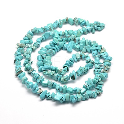 Synthetic Turquoise Chip Bead Strands G-M205-77-1