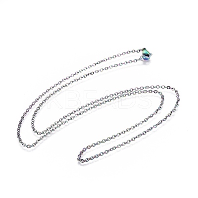 304 Stainless Steel Cable Chain Necklaces MAK-F029-01-B-1