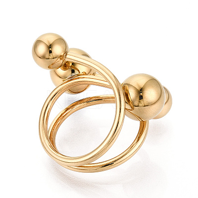 Adjustable 304 Stainless Steel Cuff Rings STAS-T066-80G-1
