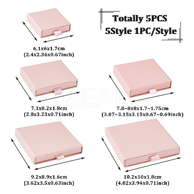 5Pcs 5 Style Paper Drawer Boxes CON-YS0001-03-1