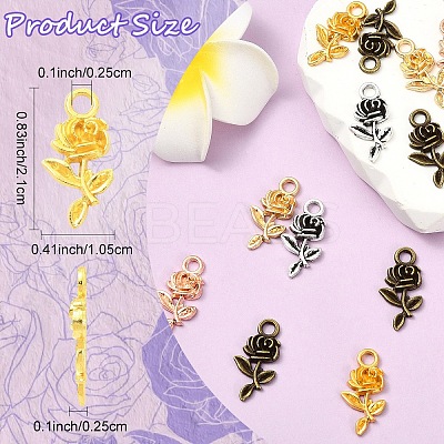 20Pcs 5 Colors Tibetan Style Alloy Pendants FIND-YW0008-50-1