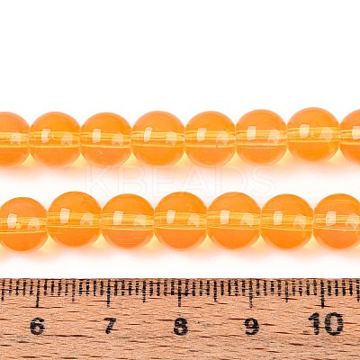 Baking Paint Glass Beads Strands DGLA-Q023-8mm-DB47-1
