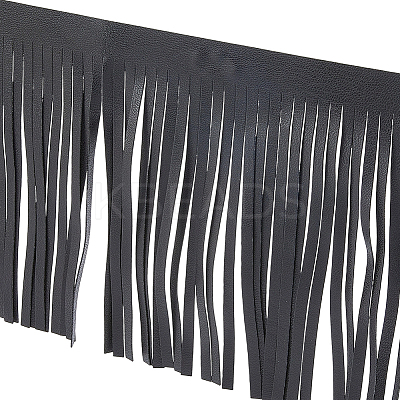2M PU Leather Suede Fringe Trim AJEW-CY0001-58A-01-1
