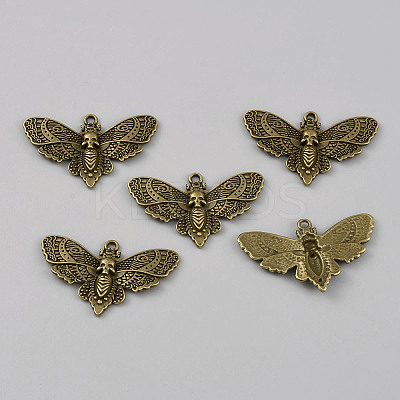 Tibetan Style Alloy Pendants TIBEP-WH0003-07AB-1