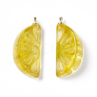 Transparent Resin Pendants RESI-P020-01P-1
