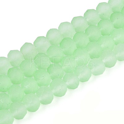 Baking Paint Frosted Glass Beads Strands FGLA-N003-6mm-04-1
