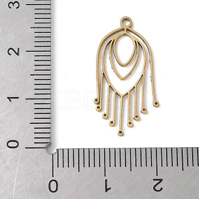 201 Stainless Steel Filigree Pendants STAS-K298-05G-1