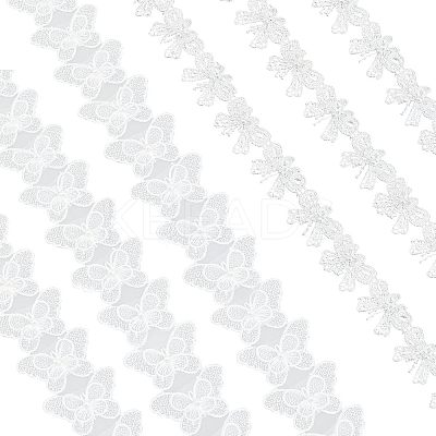 2 Yards 2 Styles Bowknot Lace Edge Trim Ribbon OCOR-NB0001-39-1