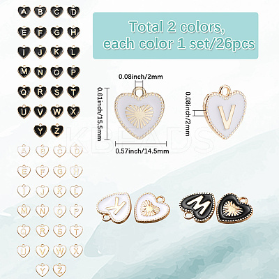 2 Sets 2 Colors Alloy Enamel Pendants ENAM-SC0006-63-1