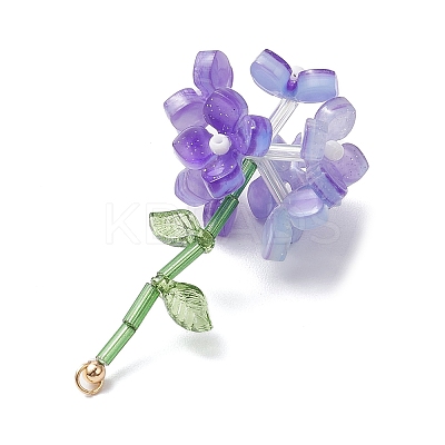 Resin Flower Pendants PALLOY-TA00251-03-1