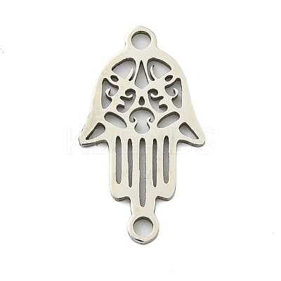 Non-Tarnish 201 Stainless Steel Hollow Connector Charms STAS-M015-16P-1