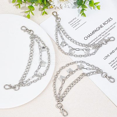 Alloy Shoe 3-Strand Curb Chain AJEW-WH0258-700-1