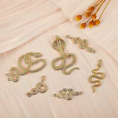 26Pcs 7 Style Rack Plating Alloy Big Pendants FIND-SZ0001-09-1