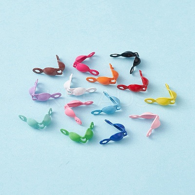 100Pcs Spray Painted Iron Bead Tips IFIN-YW0003-21-1
