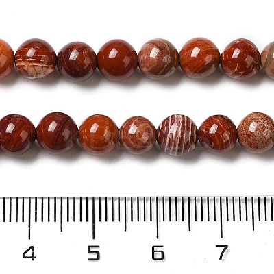 Natural Red Snakeskin Jasper Beads Strands G-H298-A02-02-1