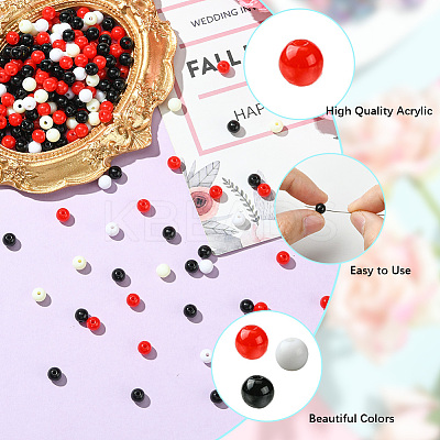 Opaque Acrylic Beads SACR-PA0001-04A-03-1