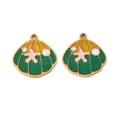304 Stainless Steel Enamel Charms STAS-Z139-05G-02-1