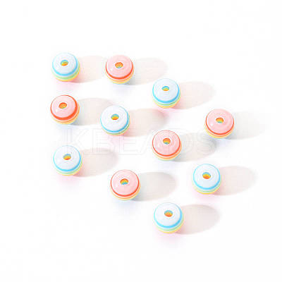 50Pcs Transparent Stripe Resin Beads RESI-YW0001-02D-1