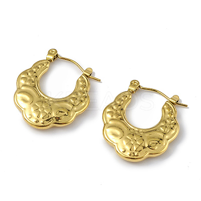 Ion Plating(IP) 304 Stainless Steel Bohemia Teardrop Hoop Earrings for Women EJEW-I284-05G-1
