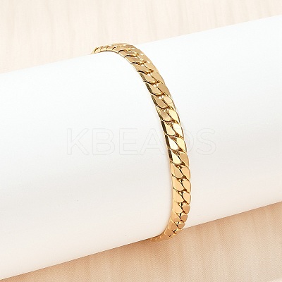 304 Stainless Steel Curb Chain Bracelets for Women BJEW-Z143-15G-1