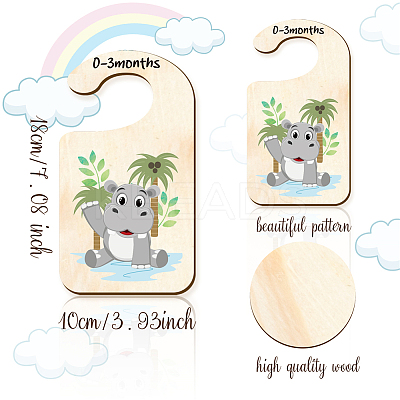 Wood Baby Closet Size Dividers AJEW-WH0353-002-1