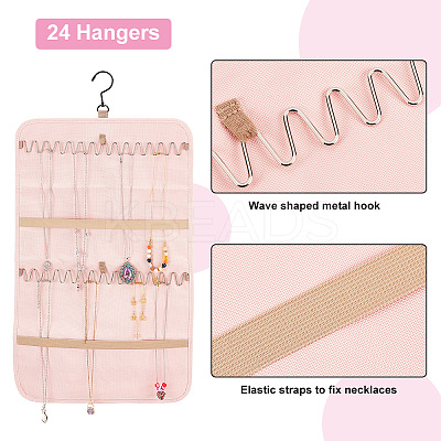 Double-sided PVC Wall-Mounted Jewelry Hanging Rolls AJEW-WH0323-01A-1