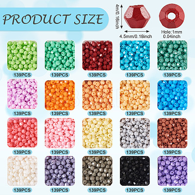 2780Pcs 20 Colors Baking Paint Glass Seed Beads SEED-TA0001-49-1