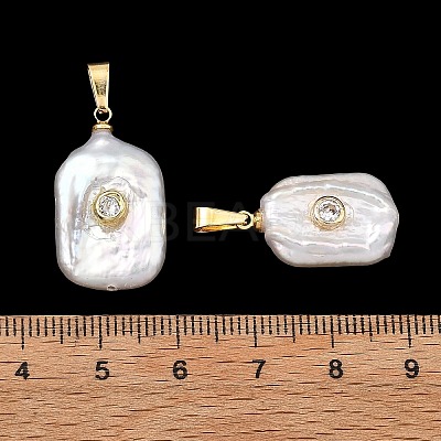 Baroque Natural Keshi Pearl Pendants PALLOY-JF05897-01-1