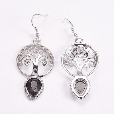 Brass Dangle Earrings EJEW-G240-B01-1