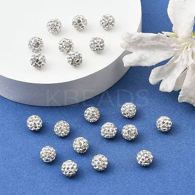 Grade A Rhinestone Pave Disco Ball Beads RB-Q100-12-1